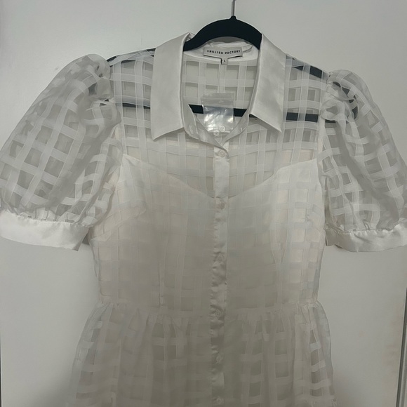 English factory gridded organza tiered maxi dress - Picture 8 of 12